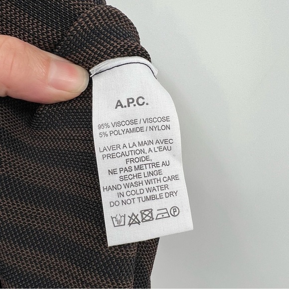 A.P.C. Lucy Striped Jacquard Knit Track Pants in Navy Stripe Size XL - Picture 6 of 9